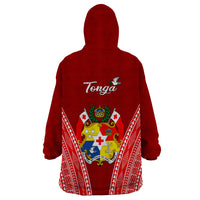 Tonga Heilala Flowers Wearable Blanket Hoodie Tongan Ngatu White Special Verison - Wonder Print Shop