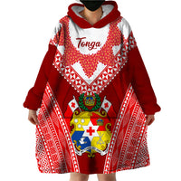 Tonga Heilala Flowers Wearable Blanket Hoodie Tongan Ngatu White Special Verison - Wonder Print Shop
