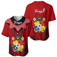 Tonga Heilala Flowers Baseball Jersey Tongan Ngatu Black Special Verison - Wonder Print Shop