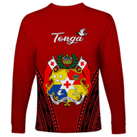 Tonga Heilala Flowers Long Sleeve Shirt Tongan Ngatu Black Special Verison - Wonder Print Shop