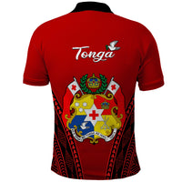 Tonga Heilala Flowers Polo Shirt Tongan Ngatu Black Special Verison - Wonder Print Shop