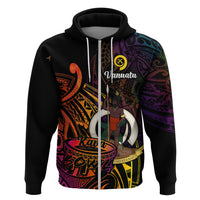 Custom Vanuatu Hoodie Kava Bowl Mix Polynesian Gradient Style - Wonder Print Shop