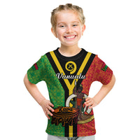 (Custom Personalised) Vanuatu Kid T Shirt Kava Bowl Mix Sand Drawing Flag Style - Wonder Print Shop