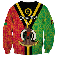 (Custom Personalised) Vanuatu Sweatshirt Kava Bowl Mix Sand Drawing Flag Style - Wonder Print Shop