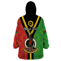 (Custom Personalised) Vanuatu Wearable Blanket Hoodie Kava Bowl Mix Sand Drawing Flag Style - Wonder Print Shop