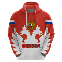 Custom Russia Hockey 2023 White Sporty Style Hoodie - Wonder Print Shop