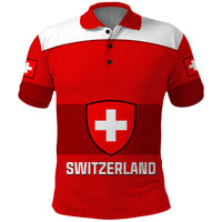 (Custom Text And Number) Switzerland Hockey 2023 Polo Shirt Sporty Style - Wonder Print Shop