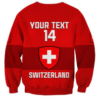 (Custom Text And Number) Switzerland Hockey 2023 Sporty Style Sweatshirt - Wonder Print Shop