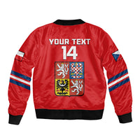 (Custom Text And Number) Czech Republic Hockey 2023 Sporty Style Bomber Jacket - Wonder Print Shop