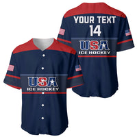 (Custom Text And Number) United States Hockey 2023 Baseball Jersey USA Sporty Style - Wonder Print Shop