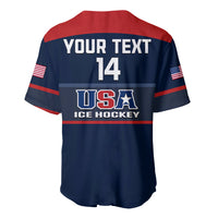 (Custom Text And Number) United States Hockey 2023 Baseball Jersey USA Sporty Style - Wonder Print Shop