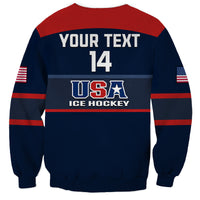 (Custom Text And Number) United States Hockey 2023 Sweatshirt USA Sporty Style - Wonder Print Shop