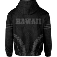 Polynesian Kakau Seal Of Hawaii Hoodie Sport Style Version 2.0 Gray - Wonder Print Shop