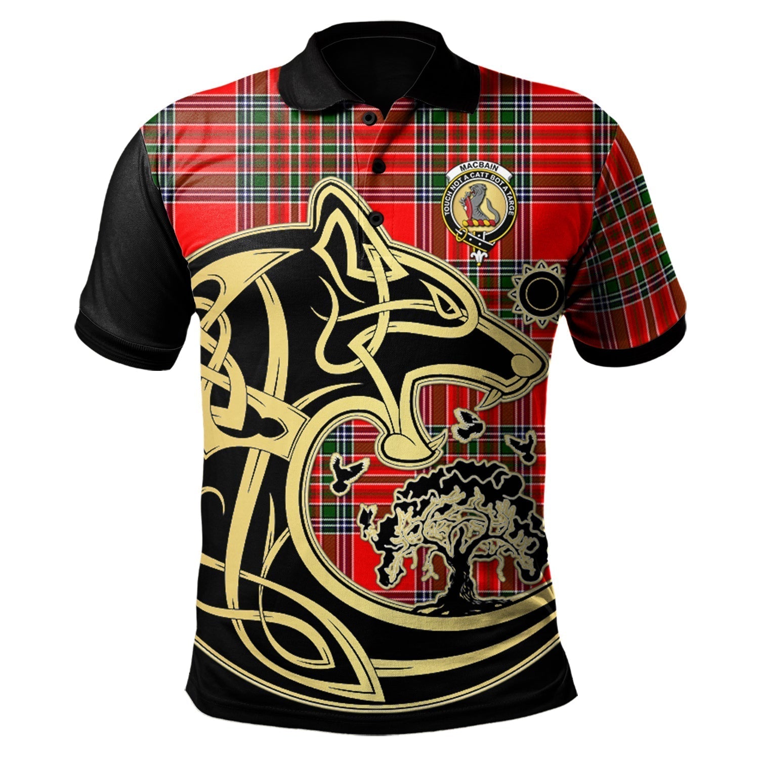 scottish-macbain-clan-crest-tartan-celtic-wolf-style-polo-shirt