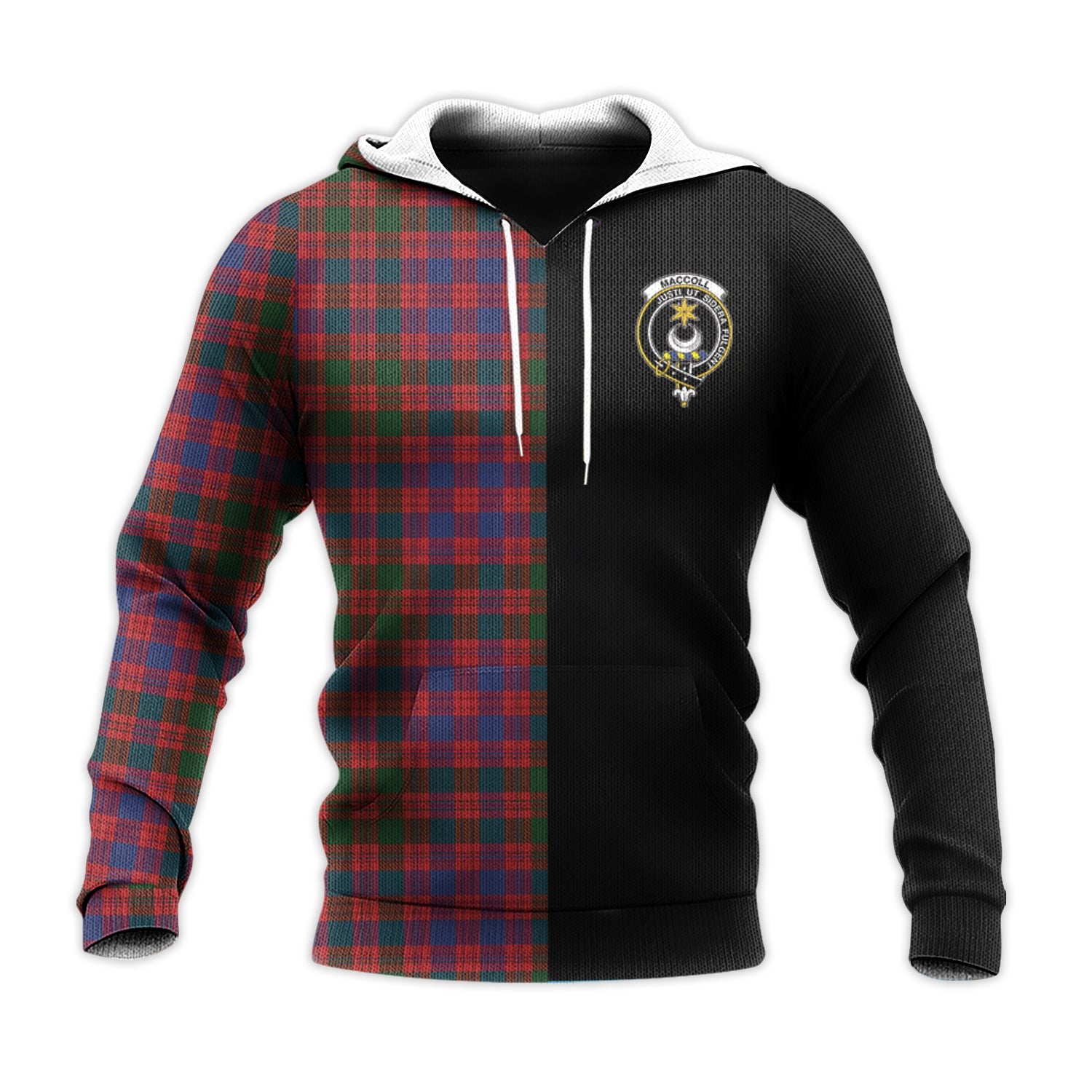 scottish-maccoll-ancient-clan-crest-tartan-personalize-half-hoodie