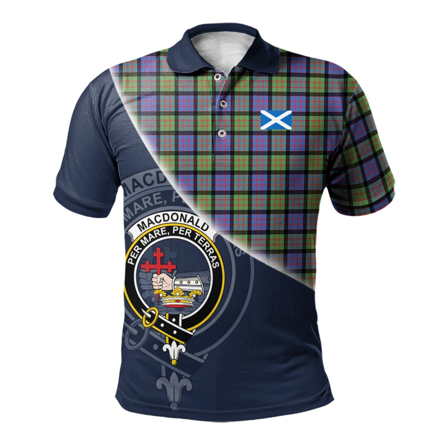 scottish-macdonald-ancient-clan-crest-tartan-scotland-flag-half-style-polo-shirt