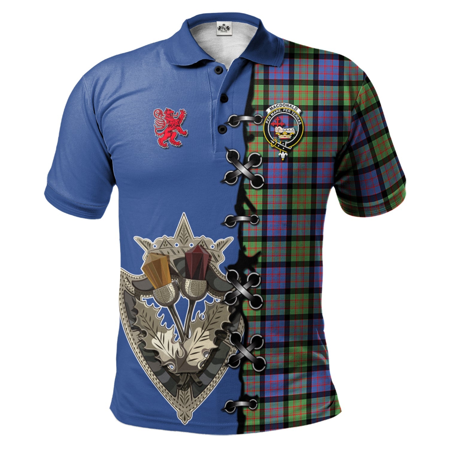 scottish-macdonald-ancient-clan-crest-tartan-lion-rampant-and-celtic-thistle-polo-shirt