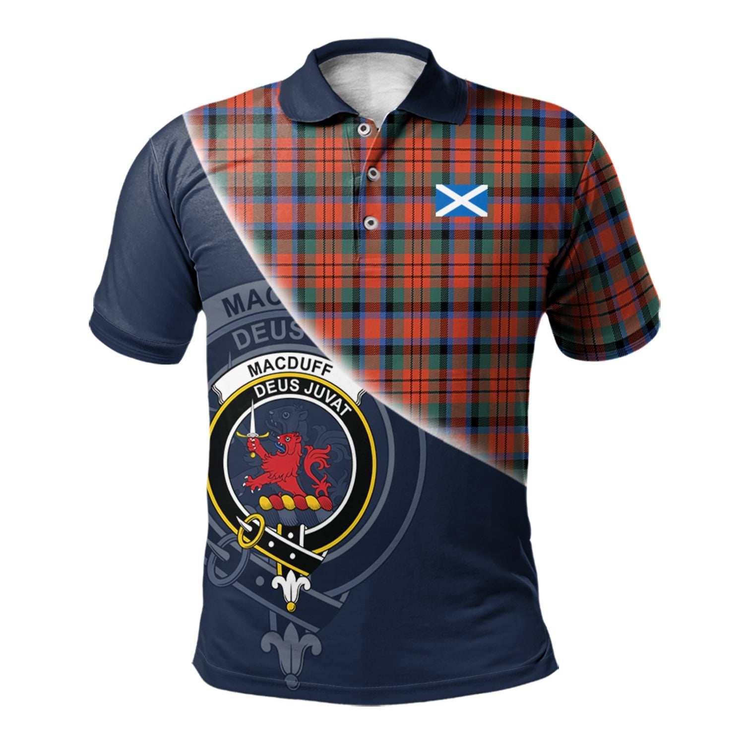 scottish-macduff-ancient-clan-crest-tartan-scotland-flag-half-style-polo-shirt
