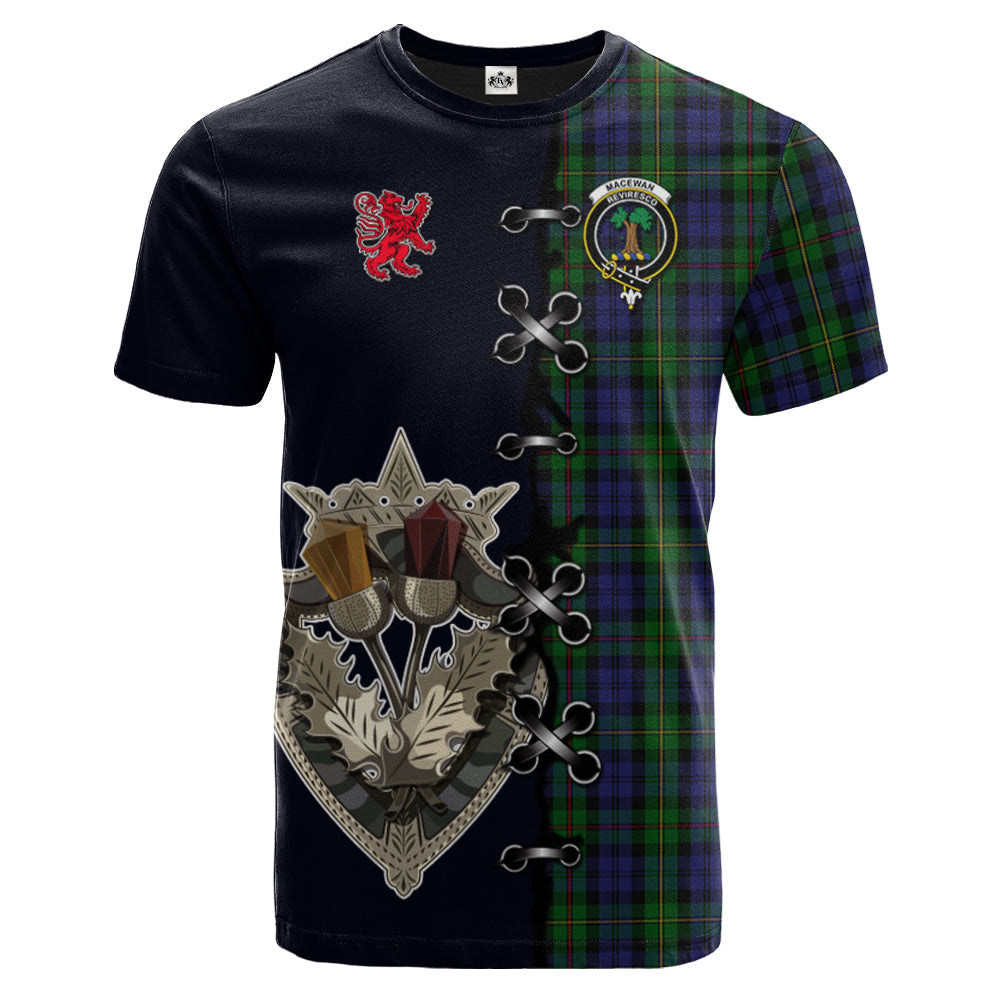 scottish-macewen-macewan-clan-crest-tartan-lion-rampant-and-celtic-thistle-t-shirt