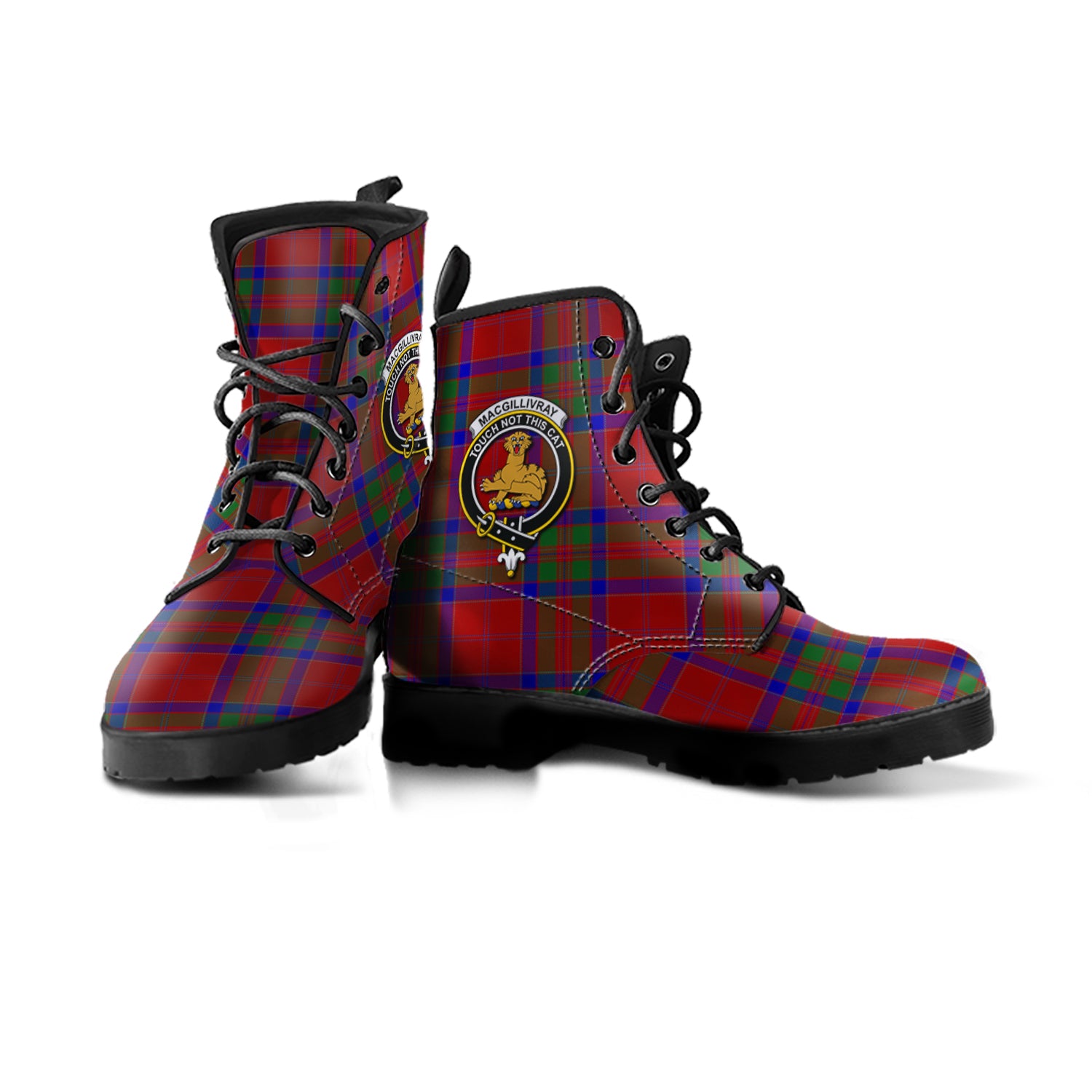 scottish-macgillivray-clan-crest-tartan-leather-boots