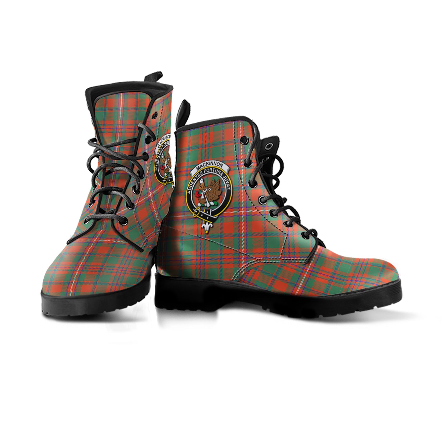 scottish-mackinnon-ancient-clan-crest-tartan-leather-boots