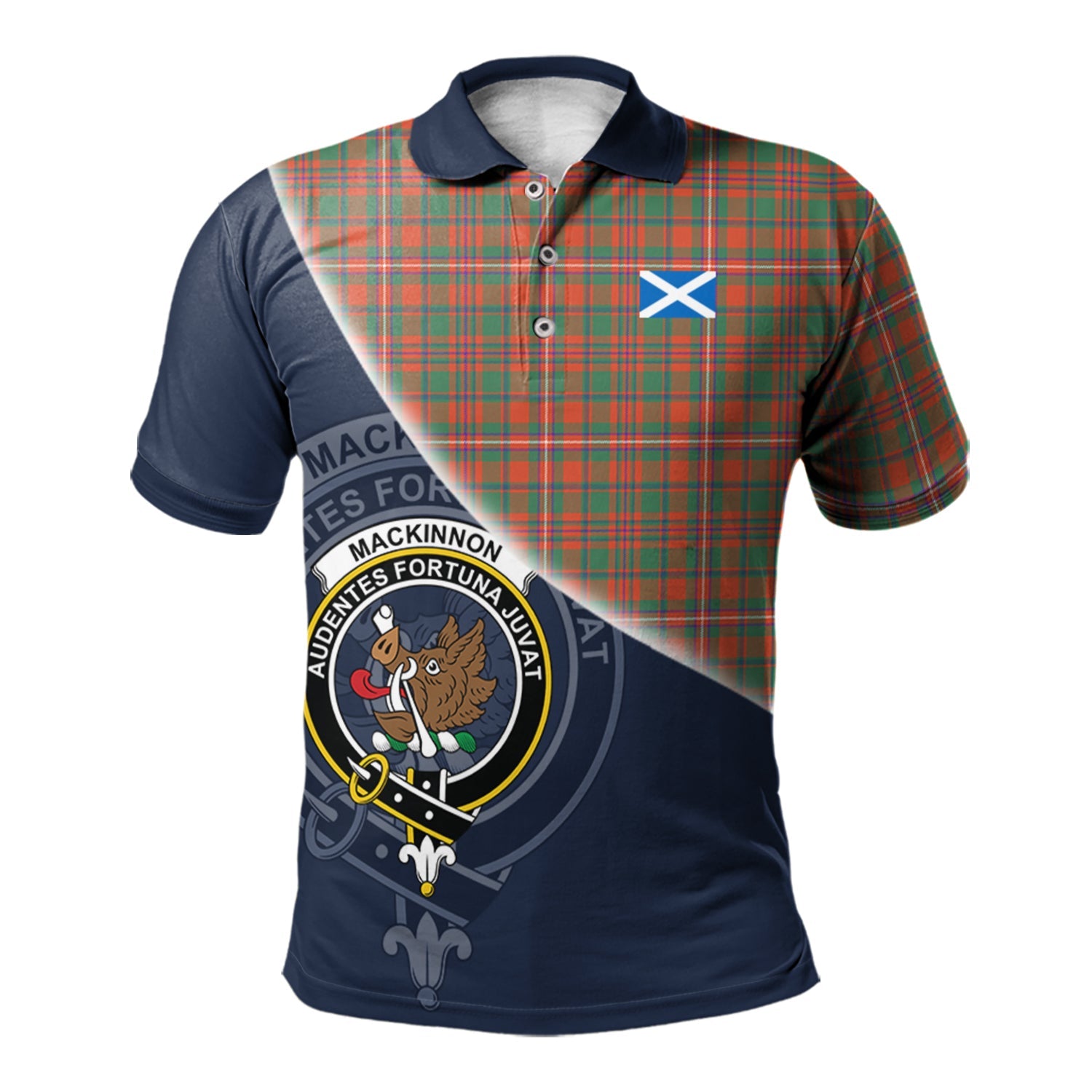 scottish-mackinnon-ancient-clan-crest-tartan-scotland-flag-half-style-polo-shirt