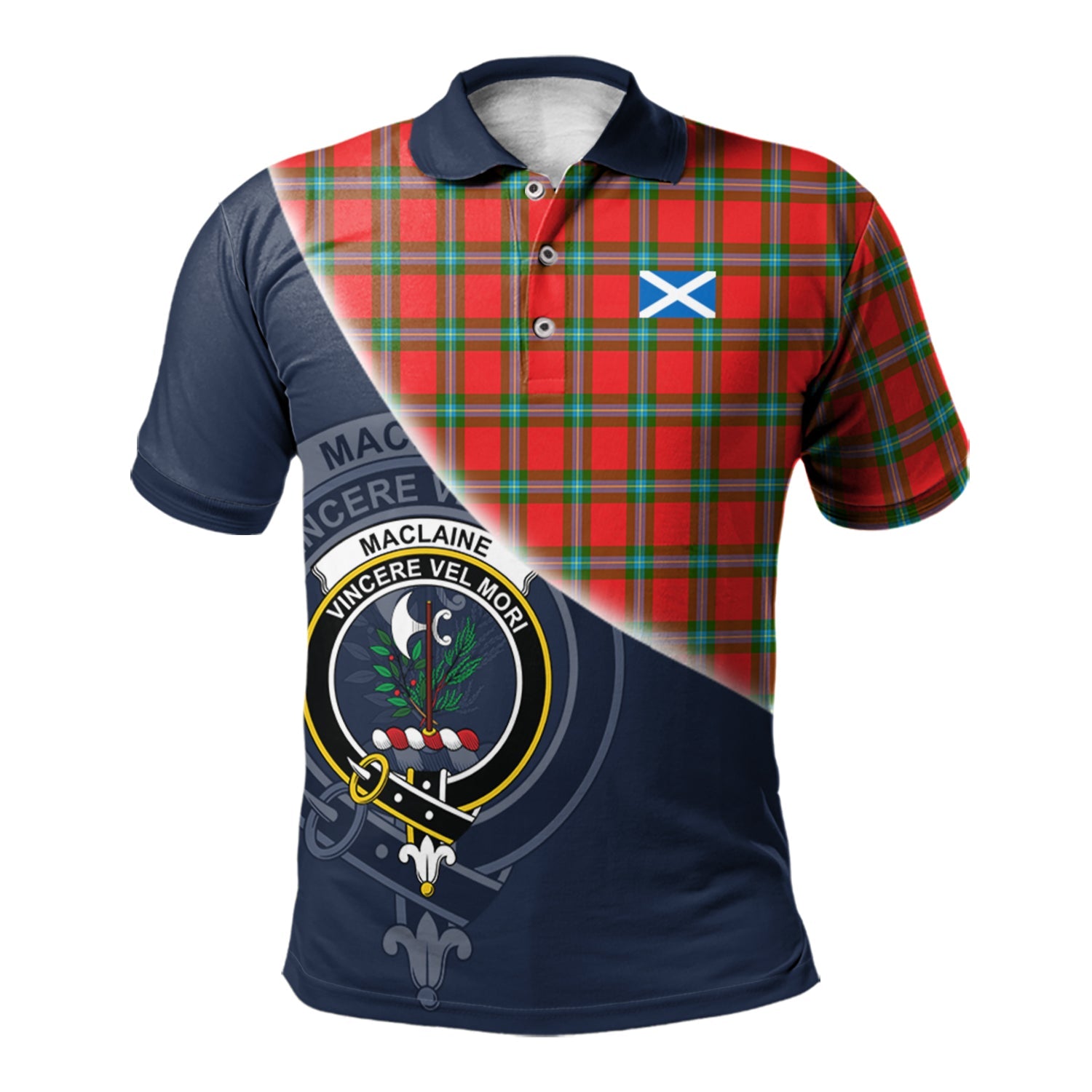 scottish-maclaine-of-loch-buie-clan-crest-tartan-scotland-flag-half-style-polo-shirt