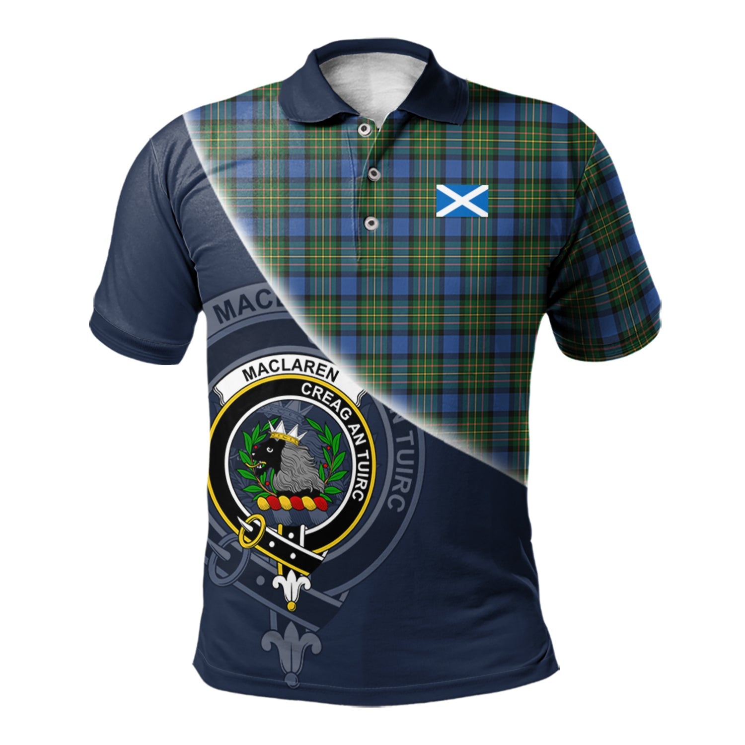 scottish-maclaren-ancient-clan-crest-tartan-scotland-flag-half-style-polo-shirt