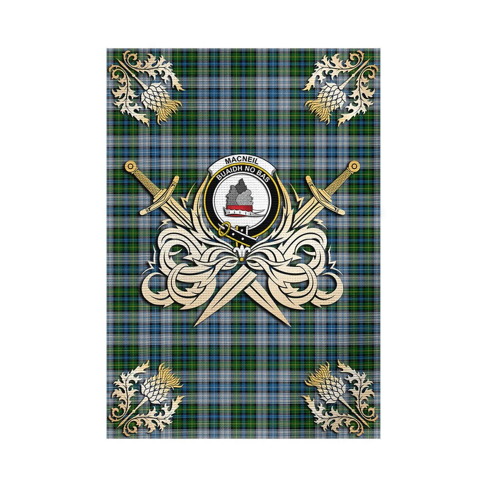 scottish-macneil-dress-clan-crest-courage-sword-tartan-garden-flag