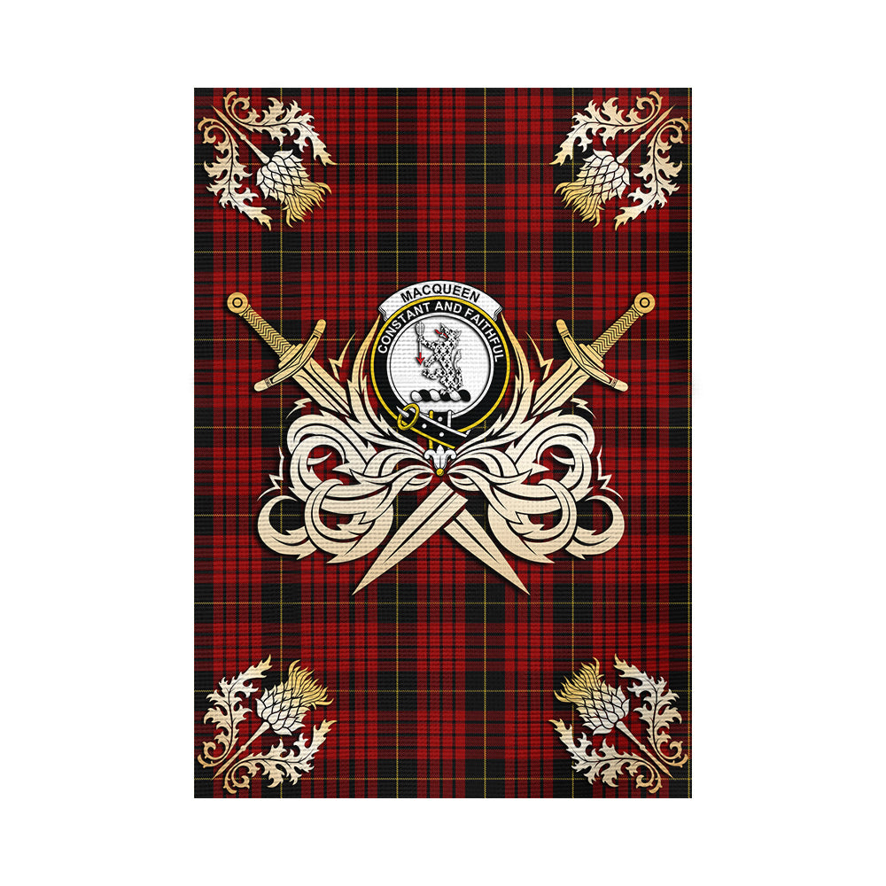 scottish-macqueen-clan-crest-courage-sword-tartan-garden-flag