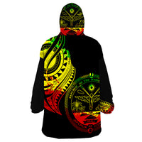 Marshall Islands - Marshall Tatau Reggae Patterns Wearable Blanket Hoodie - Wonder Print Shop