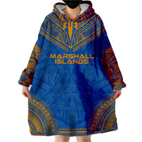 Marshall Islands Polynesian Chief Flag Version Wearable Blanket Hoodie - Wonder Print Shop