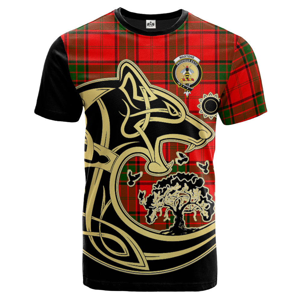 scottish-maxtone-clan-crest-celtic-wolf-tartan-t-shirt