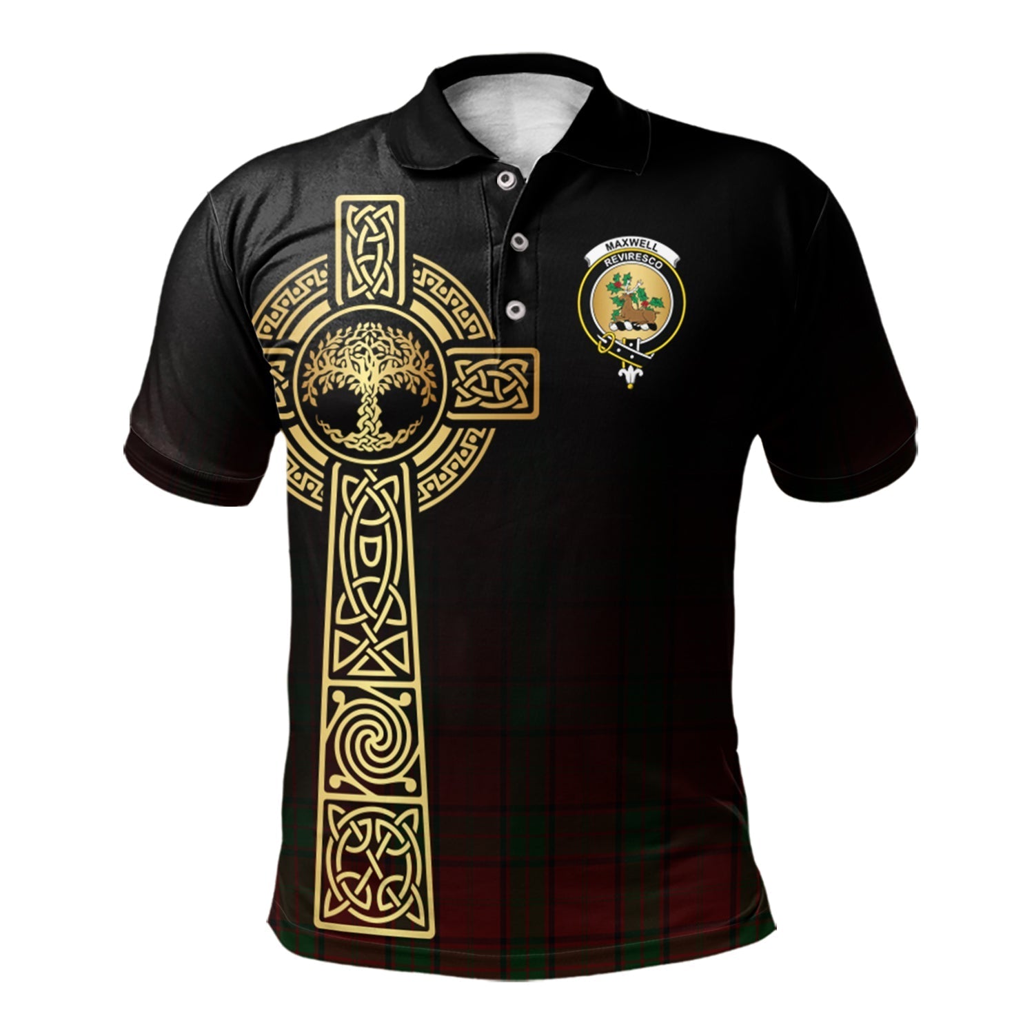 scottish-maxwell-clan-crest-tartan-celtic-tree-of-life-polo-shirt