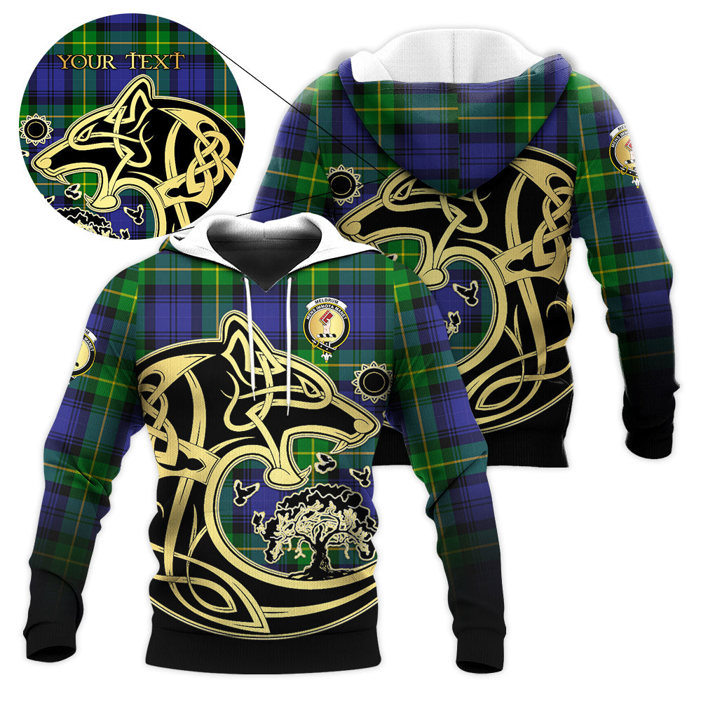 scottish-meldrum-clan-crest-celtic-wolf-tartan-hoodie