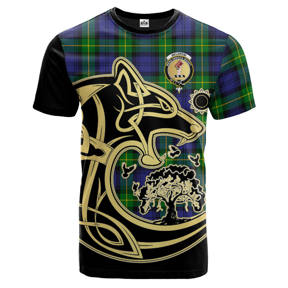 scottish-meldrum-clan-crest-celtic-wolf-tartan-t-shirt