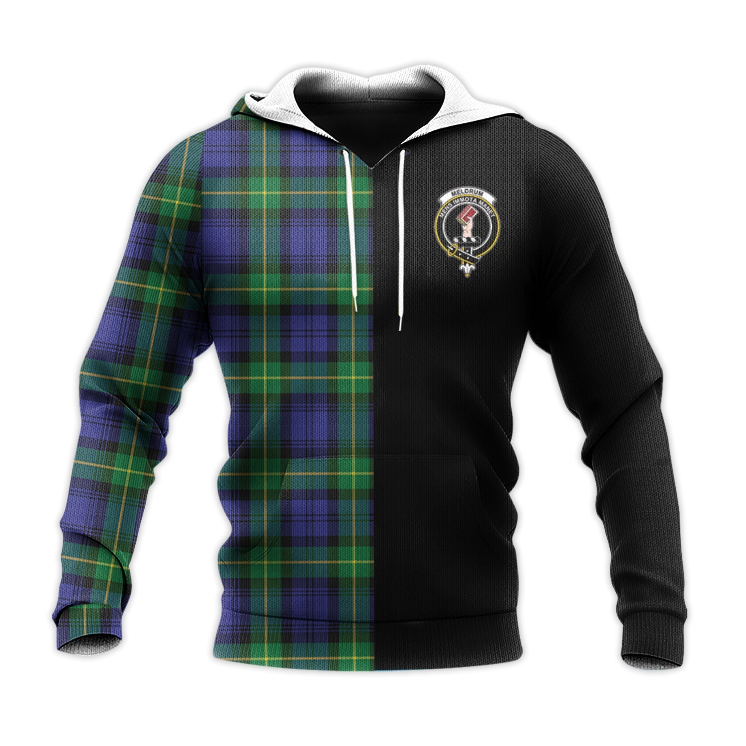scottish-meldrum-clan-crest-tartan-personalize-half-hoodie