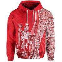 Hawaiian King Kamehameha Hoodie Vibe Red Style LT6 - Wonder Print Shop