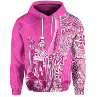 Hawaiian King Kamehameha Hoodie Vibe Pink Style LT6 - Wonder Print Shop