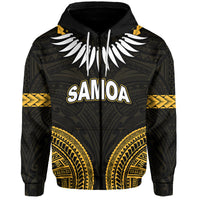 Custom Personalised Samoa Ula Nifo Tribal Hoodie Gold Style LT6 - Wonder Print Shop
