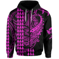 Custom Hawaii Polynesian Warrior Kakau Hoodie Purple LT6 - Wonder Print Shop
