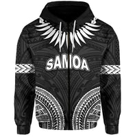 Custom Personalised Samoa Ula Nifo Tribal Hoodie White Style LT6 - Wonder Print Shop