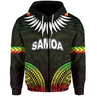 Custom Personalised Samoa Ula Nifo Tribal Hoodie Reggage Style LT6 - Wonder Print Shop