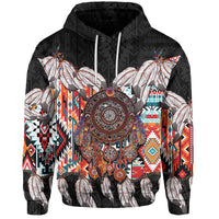 Custom Native American Hoodie Native Patterns Dreamcatcher LT6 - Wonder Print Shop