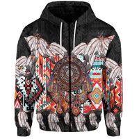 Custom Native American Hoodie Native Patterns Dreamcatcher LT6 - Wonder Print Shop