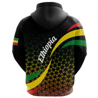 Ethiopia Hoodie Zipper, Ethiopia Rasta Lion Black - Wonder Print Shop