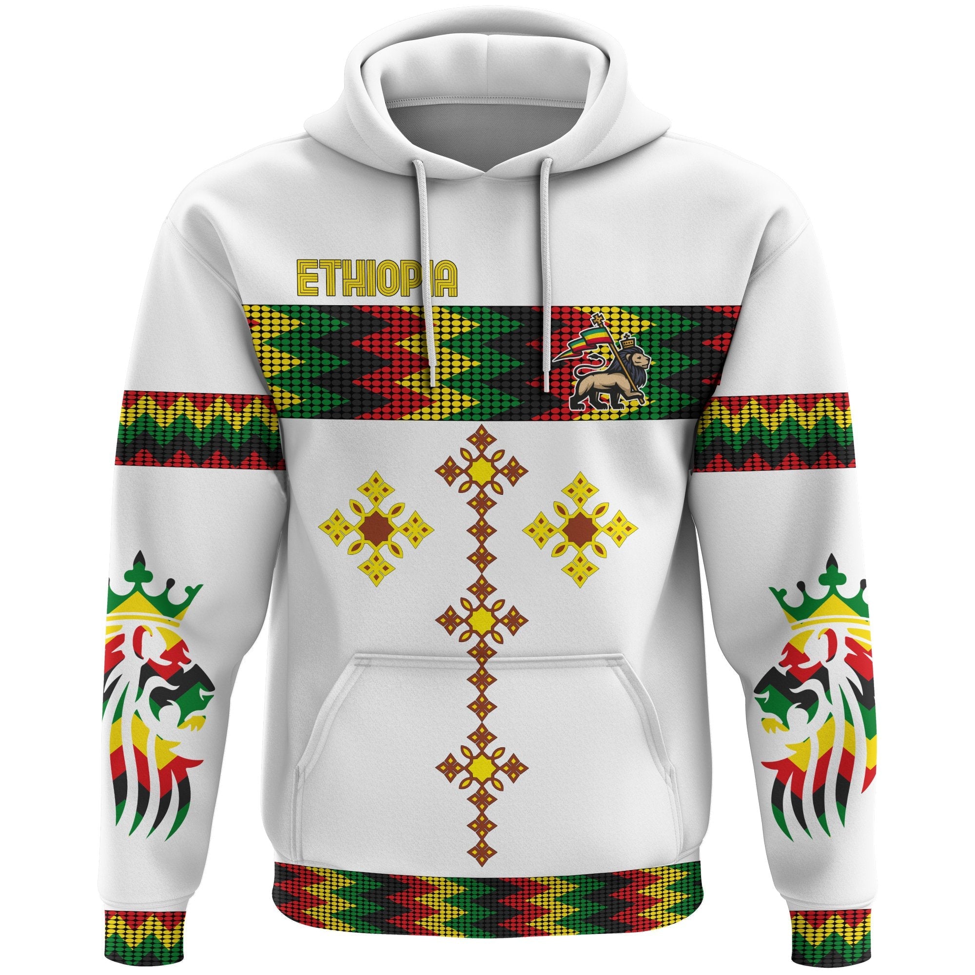 ethiopia-hoodie-rasta-round-pattern-white