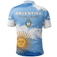 Argentina Polo Shirt Argentina Flag Brush - Wonder Print Shop