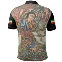 Ethiopia Polo Shirt, Ethiopian Biblical Manuscript - Wonder Print Shop