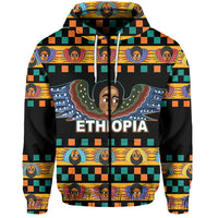 Custom Ethiopia Hoodie Ethiopian Church Angels Black LT6 - Wonder Print Shop